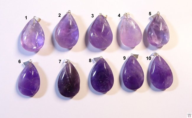 Edelsteinanhänger Amethyst, Tropfenform